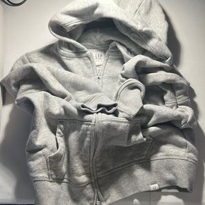 Gray Gap Zip Up Sweatshirt